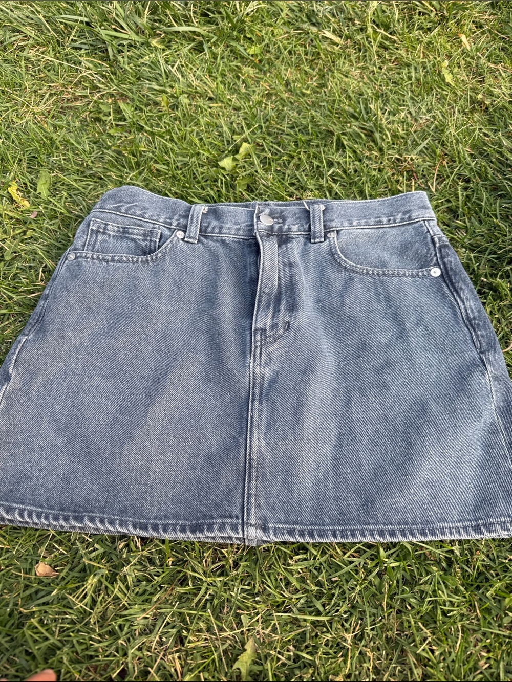Madewell Washed Blue Denim Mini Skirt